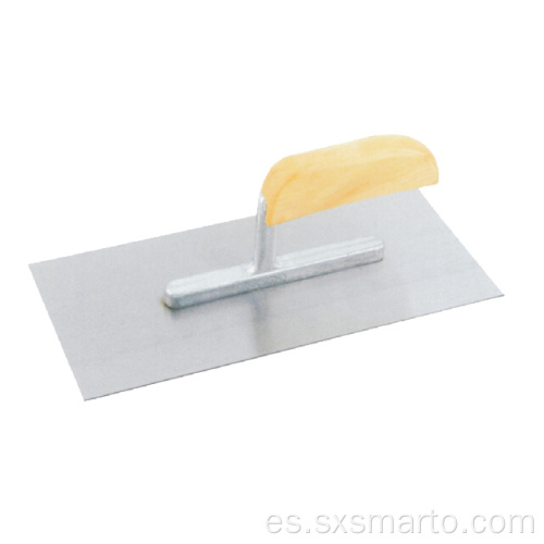 Paleta de revestimiento de acero al carbono con mango de madera